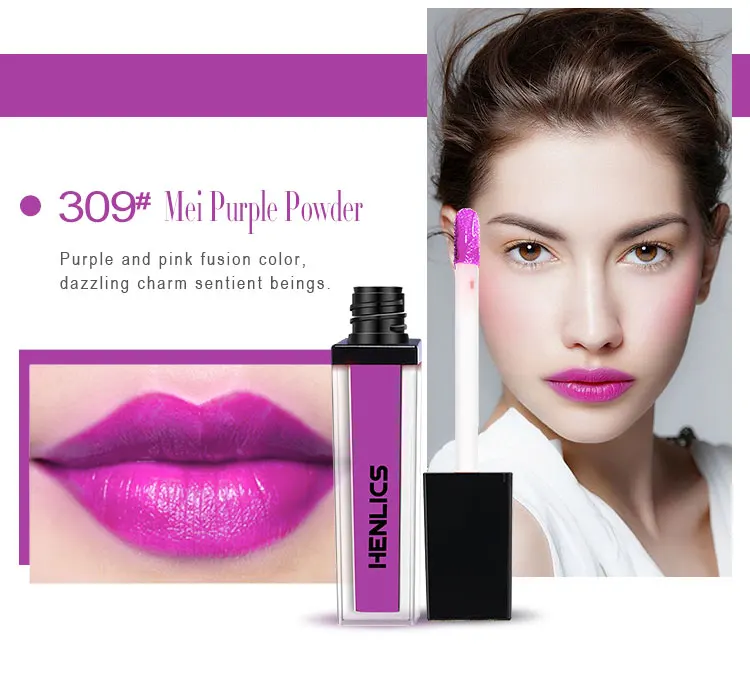 HENLICS 10 Colors Trendy Liquid Lipstick Hot Sale Sexy Lip Paint Waterproof Long Lasting Lipstick Lip Gloss Makeup Cosmetics (3)