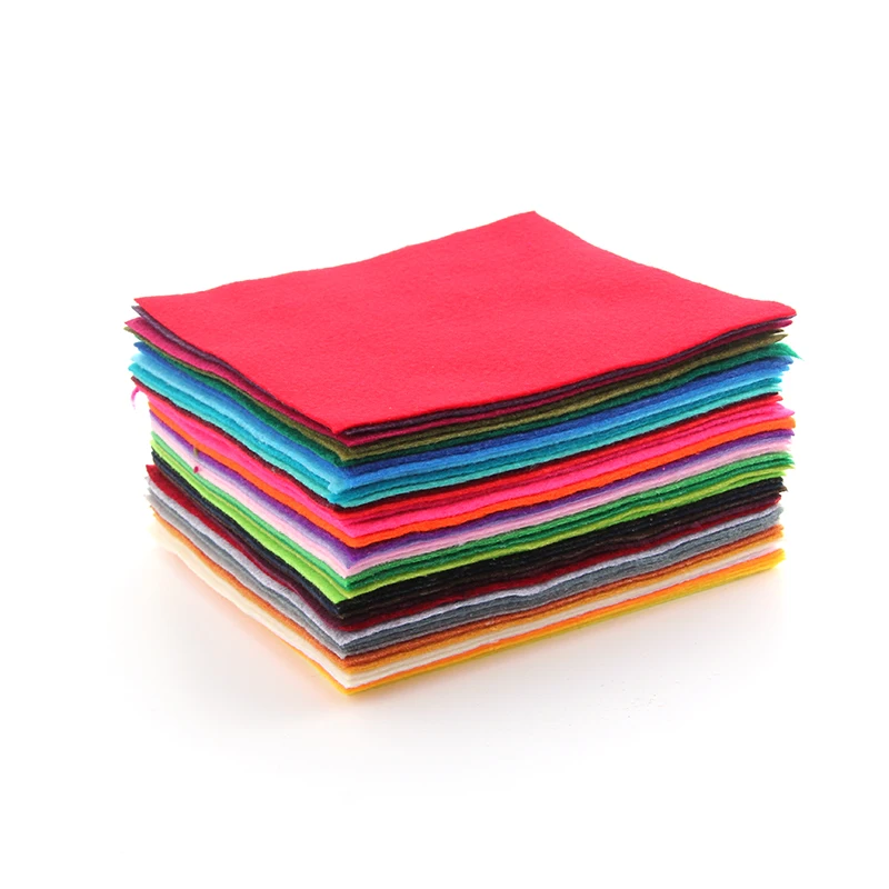 

Soft Polyester Nonwoven Felt Fabric For DIY Handicraft Hat Bags Dolls Dress Home Textile 1.5mm Thickness 15*15cm RF-42-1