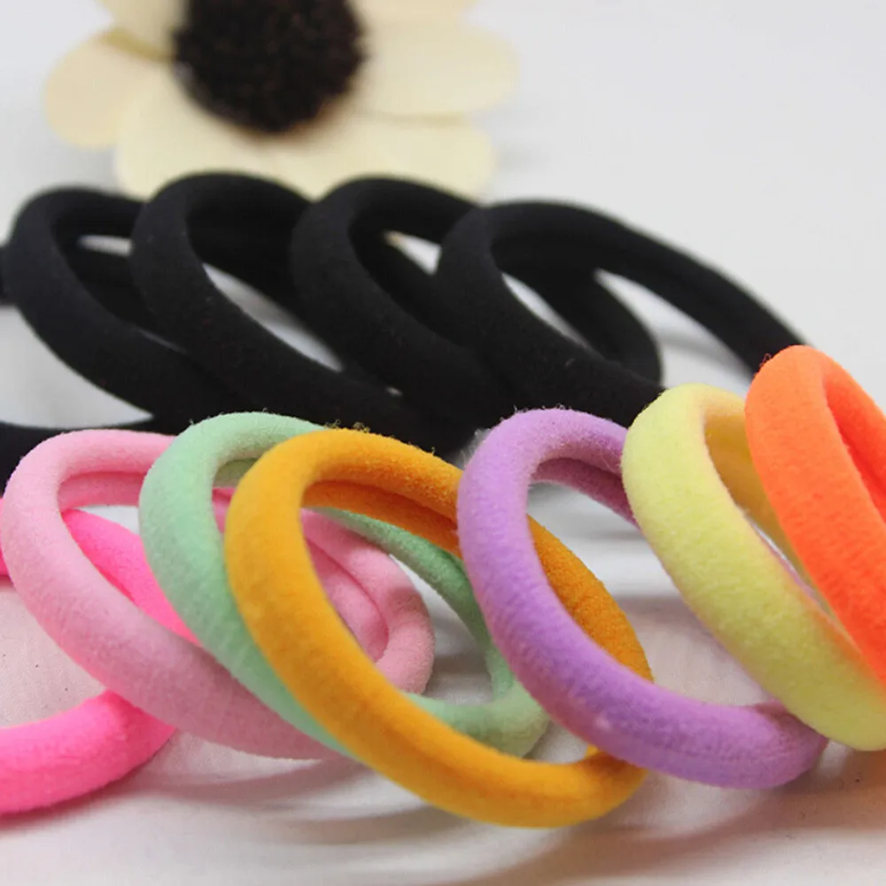 

HairBand 20 pcs lowest price Elastic Hair Ties Band Rope Ponytail Bracelet Hair Accessories Fashion For Hair For Fitness #D5