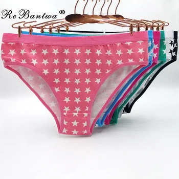 

Rebantwa Lot 10 pcs Woman Underwear Cotton Panties Female Boxer Briefs Sexy Ladies Cute Lingerie Stars Intimates Knickers