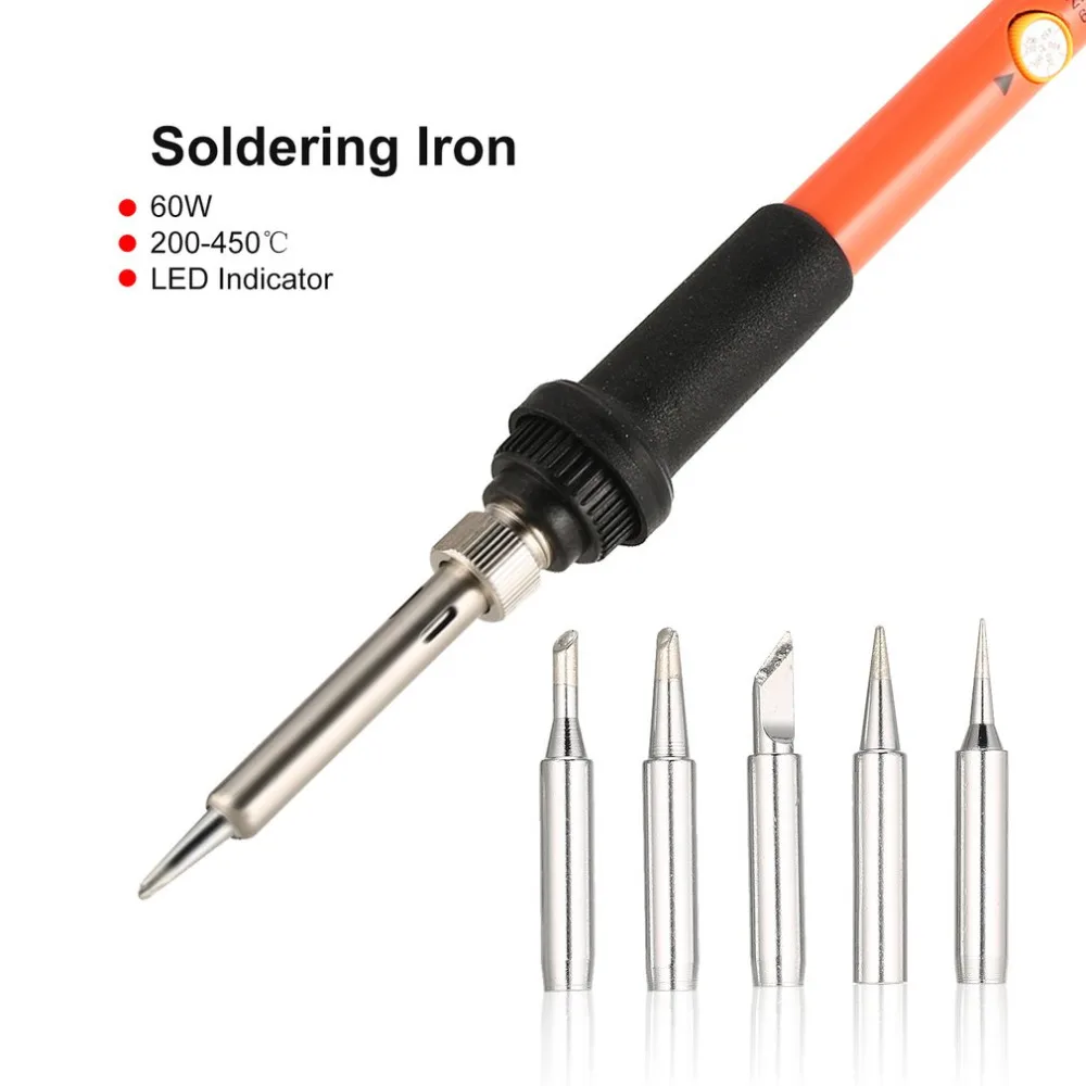 

60W Electronic Soldering Iron Pyrography Set Wood Burning Kit Woodburner Temperature Adjustable with Carving Knife Engraving