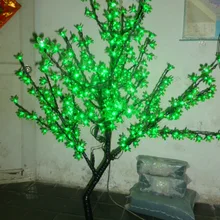 Рождество Новогодний декор зеленый вишневый цвет дерево свет 480 шт. светодиодный лампы 1,5 м высота 110/220В Водонепроницаемый Открытый