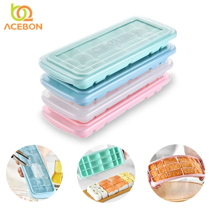 

18 Grids Silicone Square Shape Form Ice Cube Mold Tray Fruit Popsicle Ice Cream Maker for Wine Kitchen Bar Drinking Accessories
