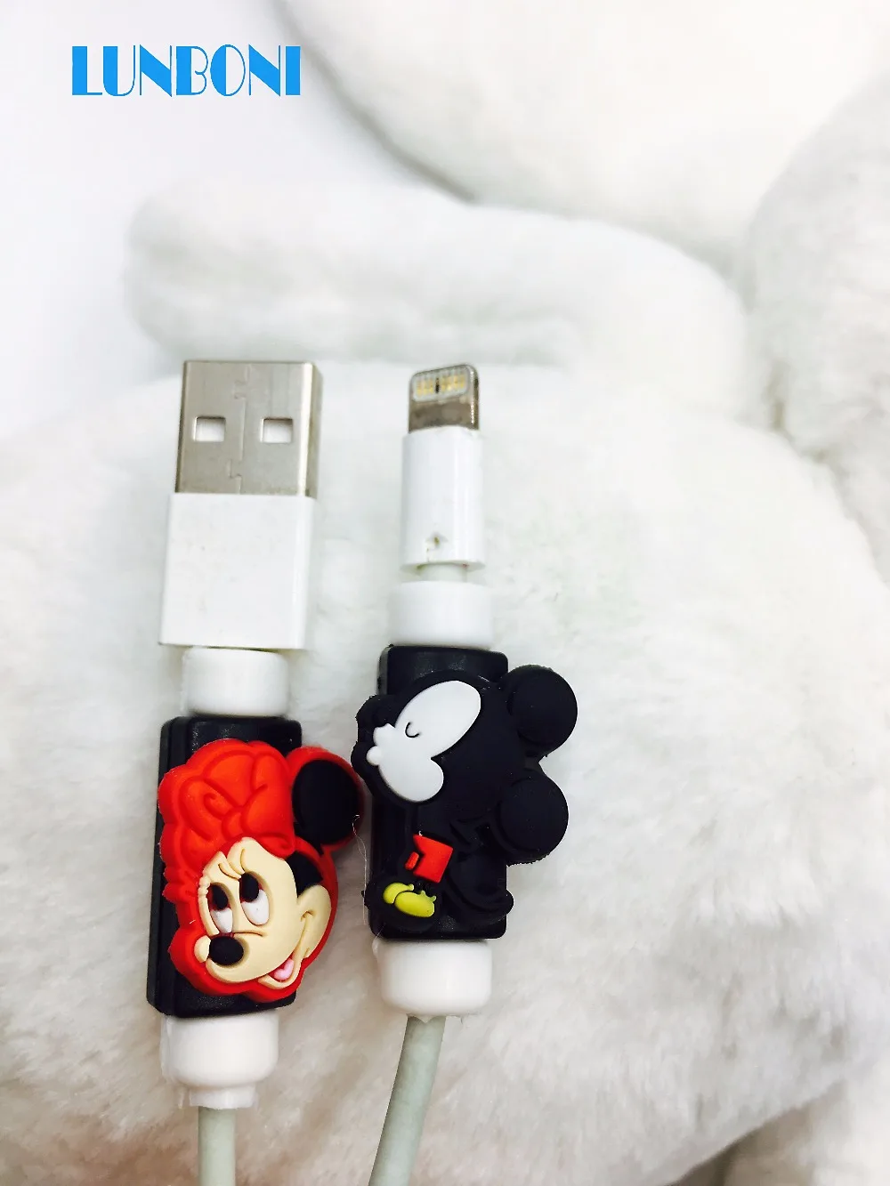 10 шт./лот Микки Маус Анти-перелом мультфильм USB защитный кабель намотки кабеля передачи данных линии защиты для Iphone Android