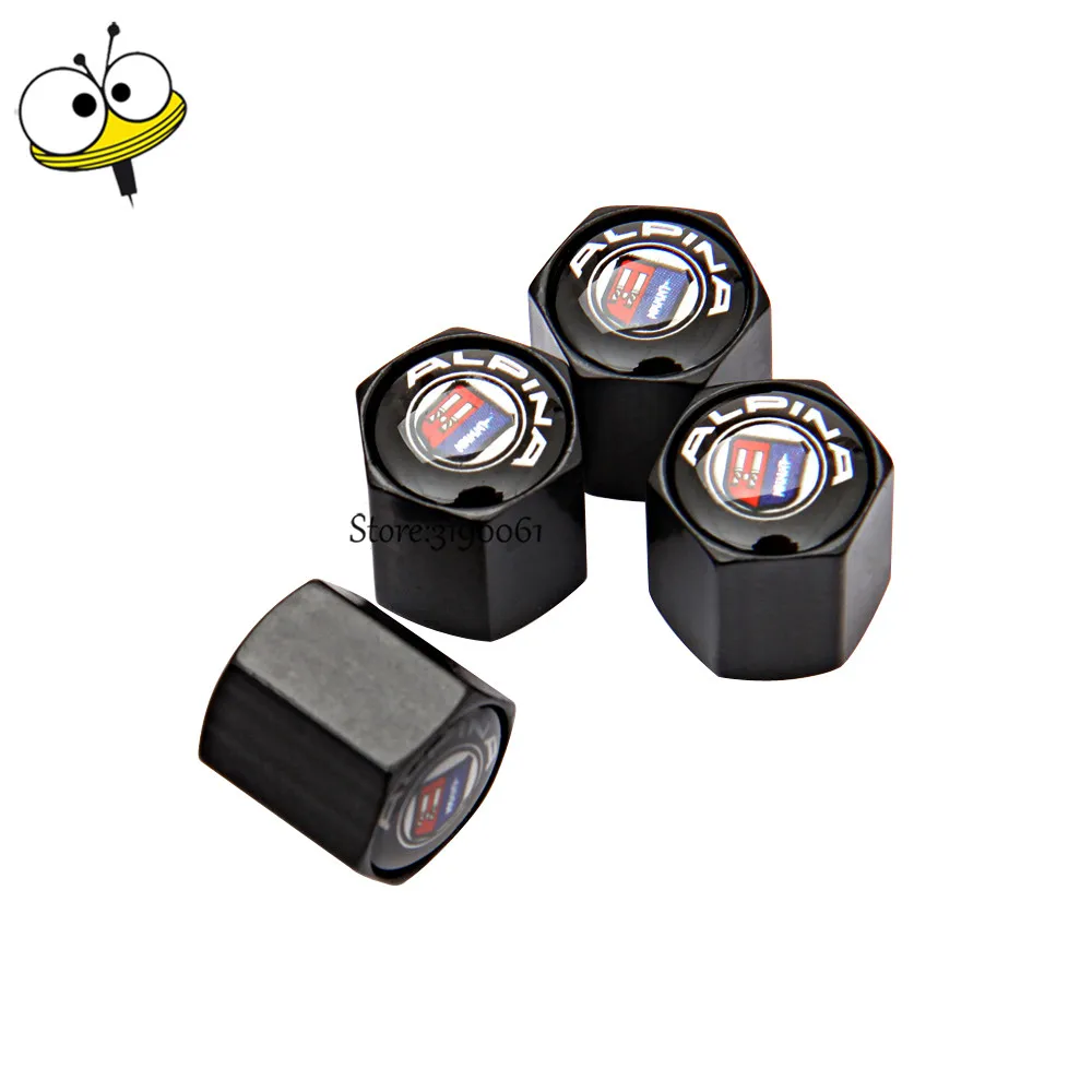 

Car Styling Tire Valve Stem Caps For Alpina Logo For BMW 3 5 7 X1 X3 X4 E46 E39 E90 F10 GT 118I 318I 520I 745I 425I Z4 Wheel Cap