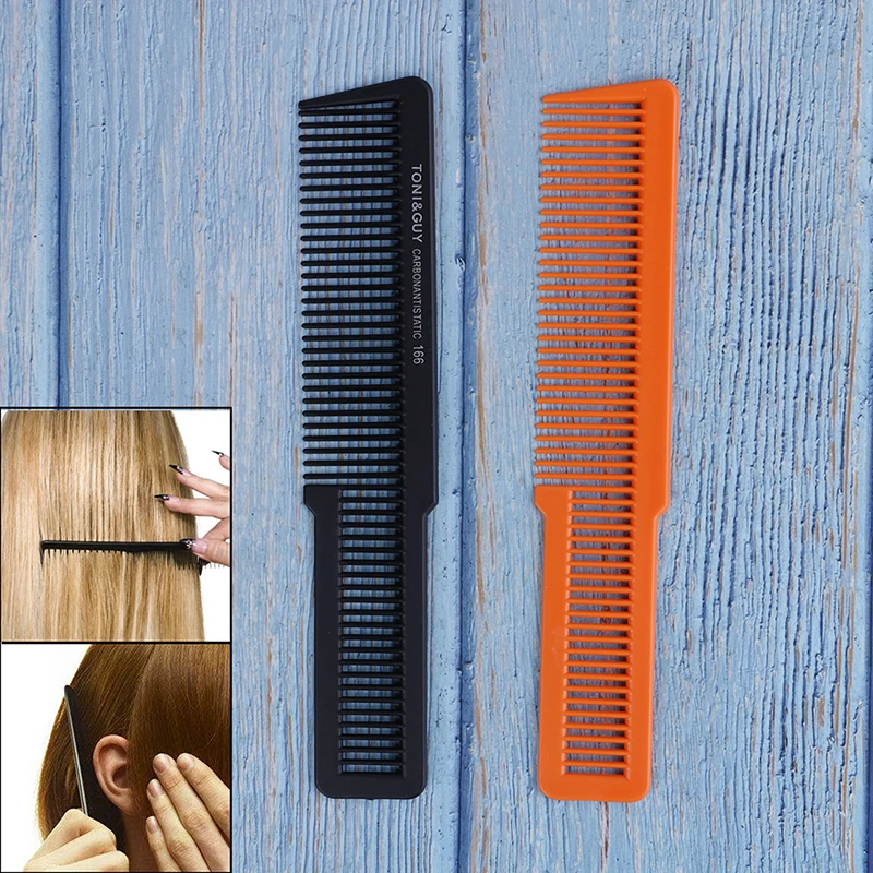 1pc Professional Salon Clipper Hair Cut Comb Carbon Barber Hair Comb For Hair Trimming Hairdresser Comb 2 Colors