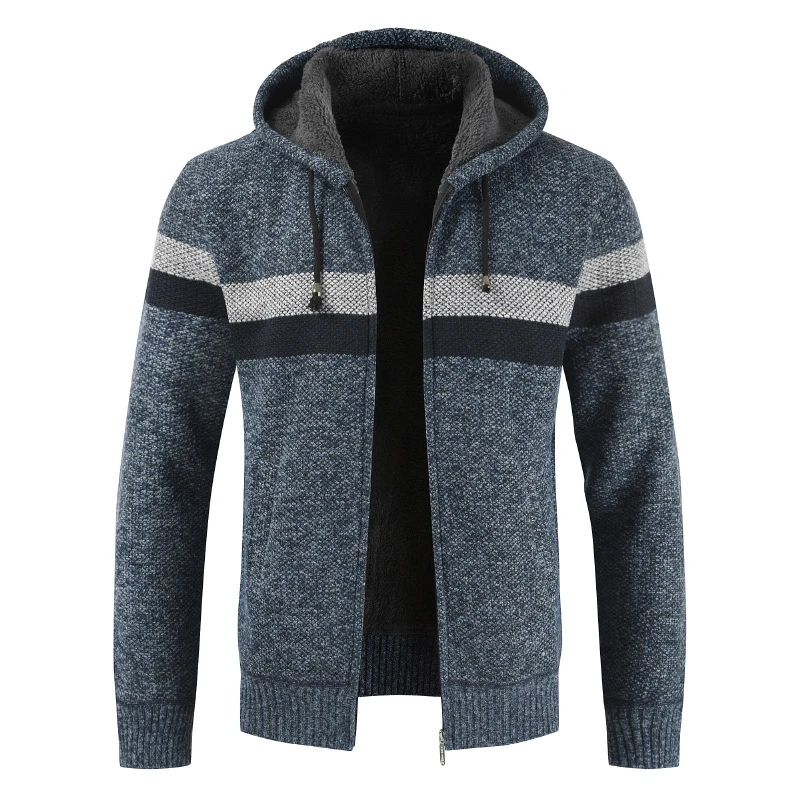 Brand patchwork wool knit zipper sweater drop ship Cardigan winter Male full stand collar warmth men casual top coat plus 3XL Brand patchwork wool knit zipper sweater drop ship Cardigan winter Male full stand collar warmth men casual top coat plus 3XL