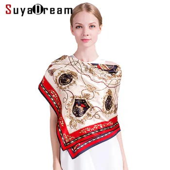 

100% REAL SILK women SCARVES Square printed 90cmx90cm Scarf kerchief Brand Shawl Stewardess style SILK SATIN WRAPS 2017 NEW