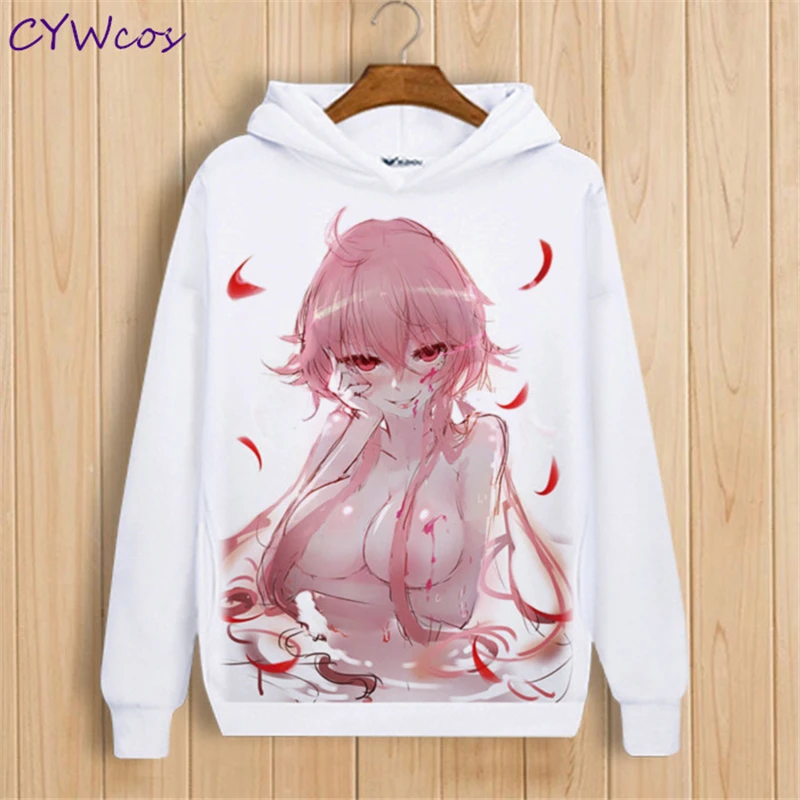 Горячая Распродажа Mirai Nikki мультфильм Gasai Yuno косплей пальто толстовки с длинным
