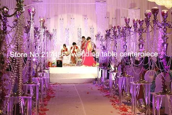 

no the candlelabra including )Wholesales 10pcs/lot crystal wedding Centerpiece Floor Flower Stand Decoration
