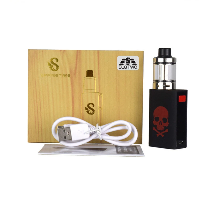 

2pc HOT Original SubTwo Spring Time 50w box mod kit electronic cigarette kit 2200mah 2ml tank 0.3ohm 510 thread vaporizer pen