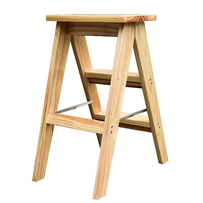 Folding Solid Wood Step Stool Household Simple Portable Stool