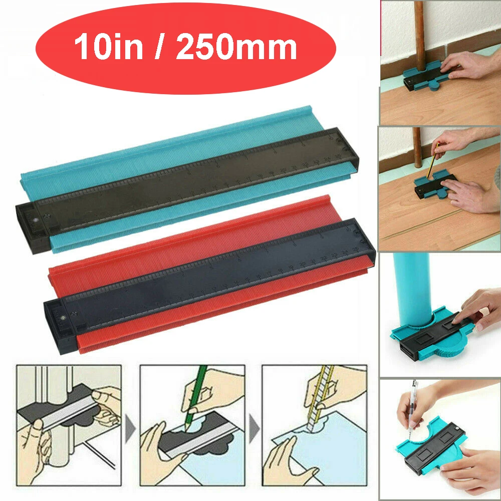  5inch and 10 inch Contour Profile Gauge Tiling Laminate Tiles Edge Shaping Wood Measure Ruler ABS C