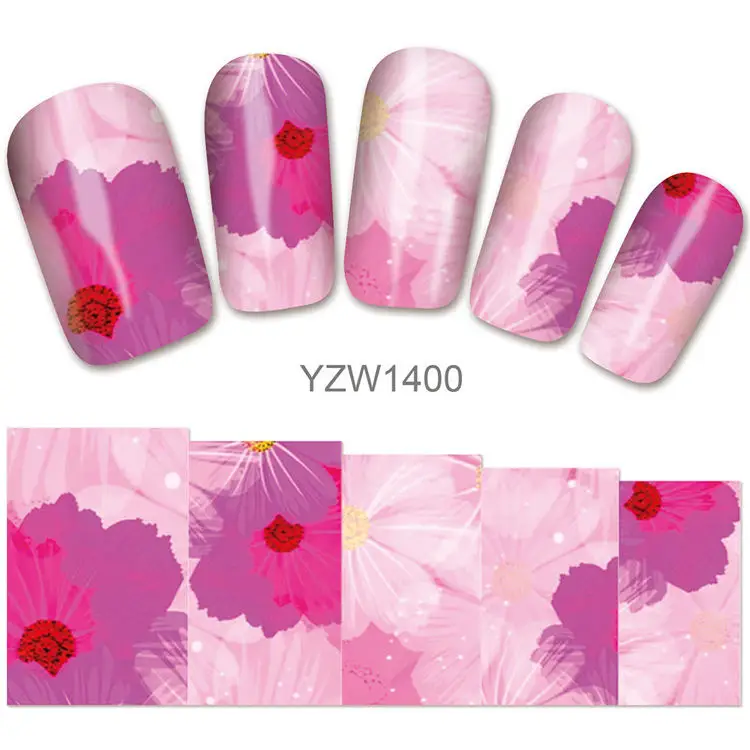 

2018 New Models, Watermark Stickers, Chrysanthemums, Small Fresh Nail Applique, Nail Stickers.Hot Selling Goods YZW1400