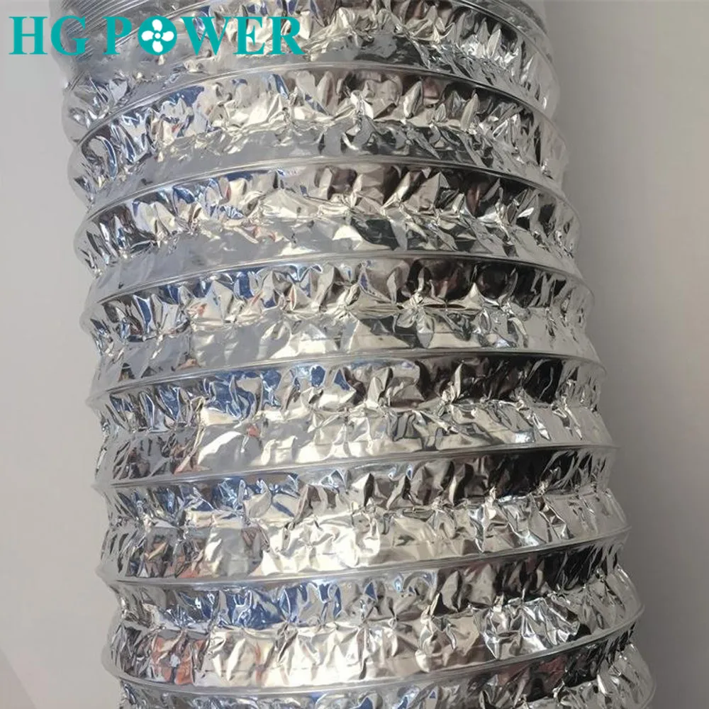 2m 4/6 inch Ventilation Duct Fan Double Aluminum Recuperation Air Hose Foil Tube Exhaust Inline Fan for Kitchen Toilet Air Vent