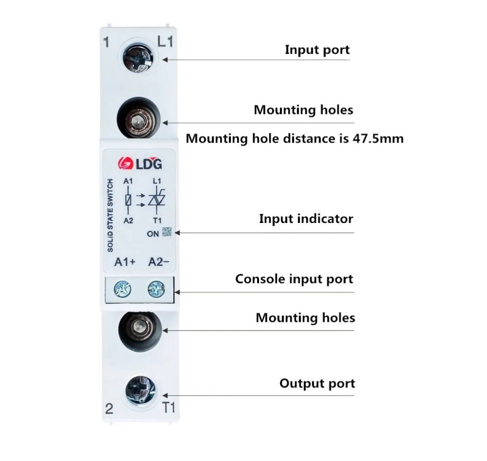 

1pc Solid State Relay Module DC Control AC 10A 25A 40A 60A dc-ac SSR Single Phase