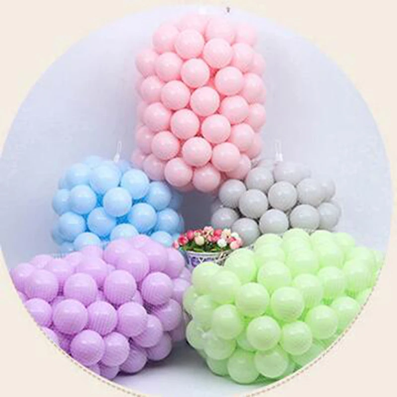 Colorful Pit Plastic Pool Balls 5.5cm 100 pcs/lot Soft Eco-Friendly Indoor Play 
