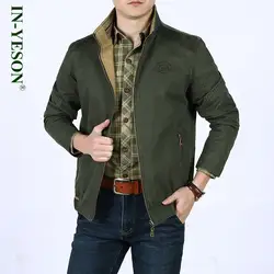 2018 в yeson бренд jaqueta masculina Реверсивный пальто военные куртки мужчины с вышивкой с надписями Стенд воротник chamarras Para Hombre