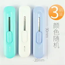 Deli 3 PCS portable letter opener small blade paper cutter cutting tool knife student manual stationery eyebrow pencil Knife Deli 3 PCS portable letter opener small blade paper cutter cutting tool knife student manual stationery eyebrow pencil Knife