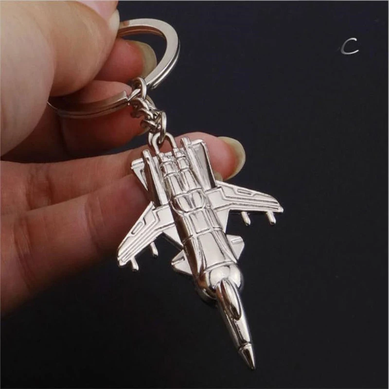 Aircraft Keychain Helicopter Key Chain Fighter Key Pendant Aviation Small Gift Souvenir