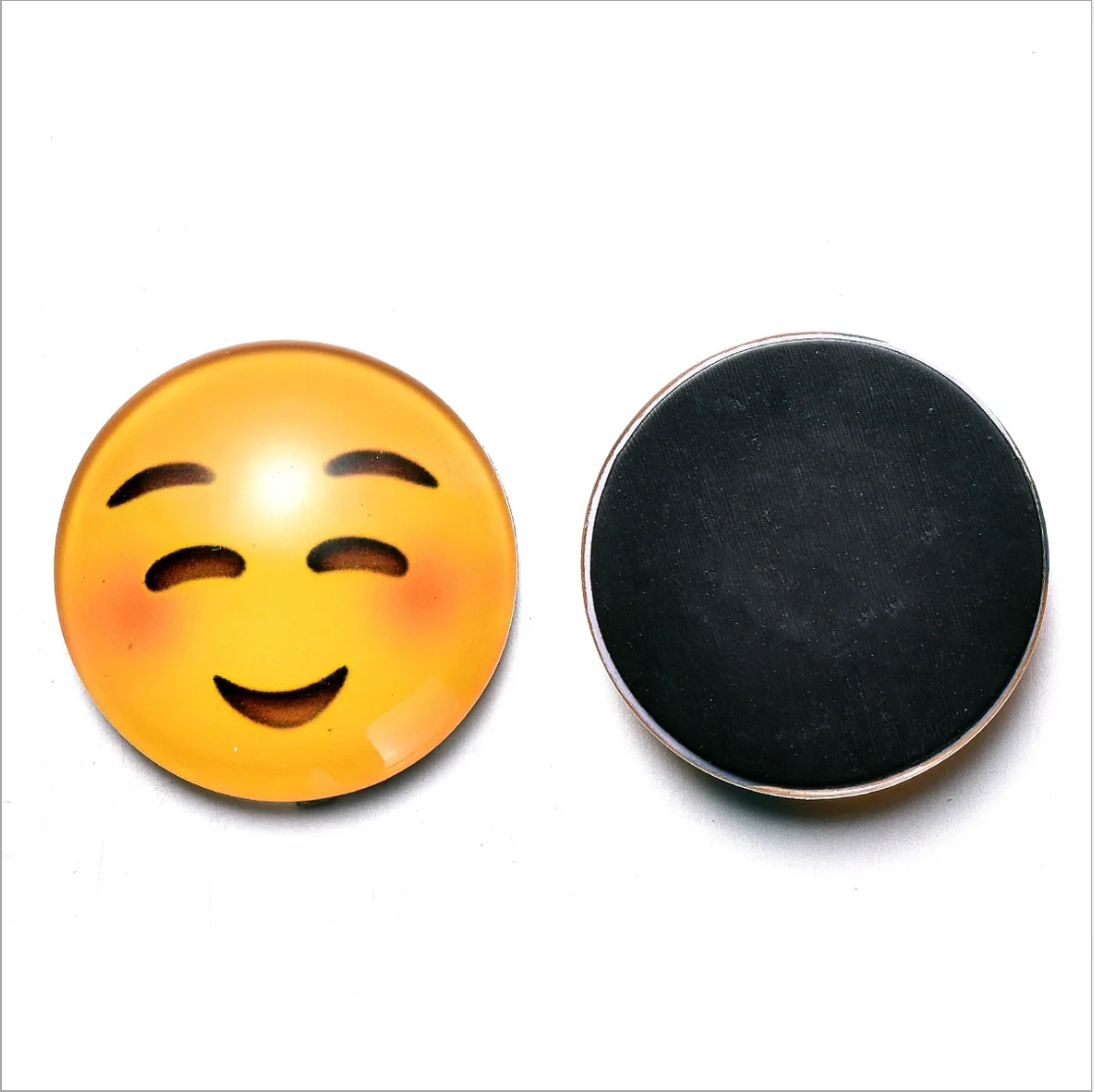 

Cute Round Cartoon Smile Emoji Face Refrigerator Magnet Sticker Fridge Home Decor