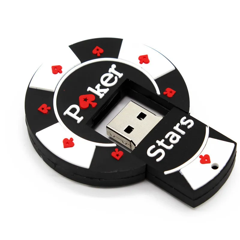 Bargaining Chip Shaped  pok star pen drive 4GB 8GB 16GB 32GB USB Flash drive