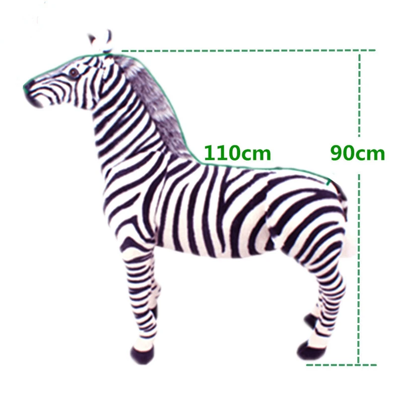 Dorimytrader Lovely Simulation Animal Zebra Plush Toy Large Stuffed (4)