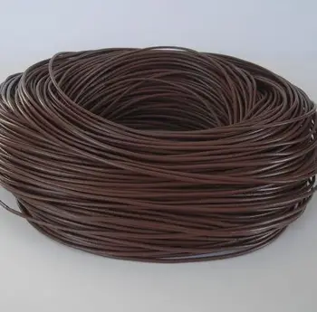 

100M/lot light brown black brown 1.5mm real wax Round COW Genuine Leather Cord Bracelet Necklace DIY Rope String Thread u3452