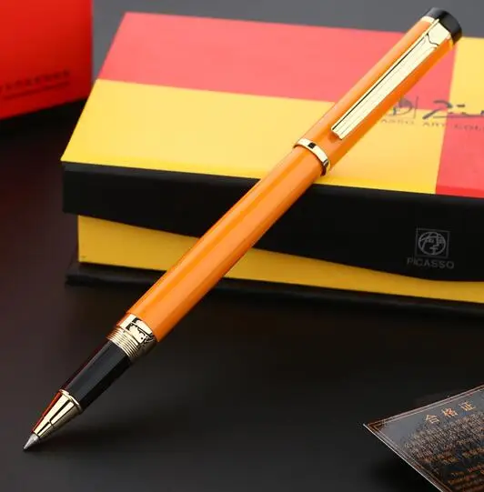 Picasso 908 roller ball Pen high quality Office and school Writing Supplies business gift pens - Color: Orange