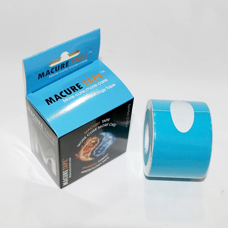 Растягивающаяся кинезиологическая лента Macure 4 стороны эластичная медицинская