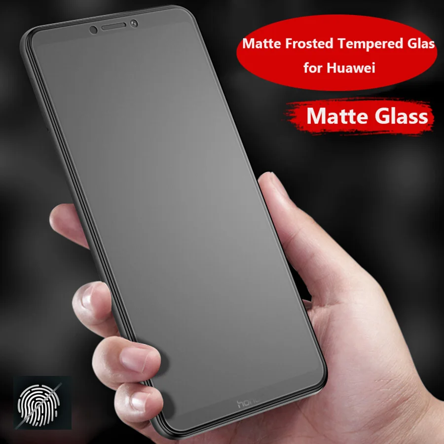 

No Fingerprint Matte Frosted Tempered Glass for Huawei Honor View 20 P30 Pro P Smart Plus 2019 Screen Protector Glass Nova 3 3i