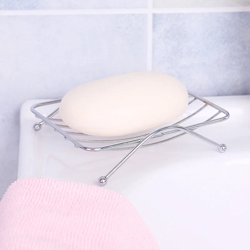 

Home Stainless Steel Soap Dishes Soap Holder Case Bathroom Accessories 12*8.5*4cm
