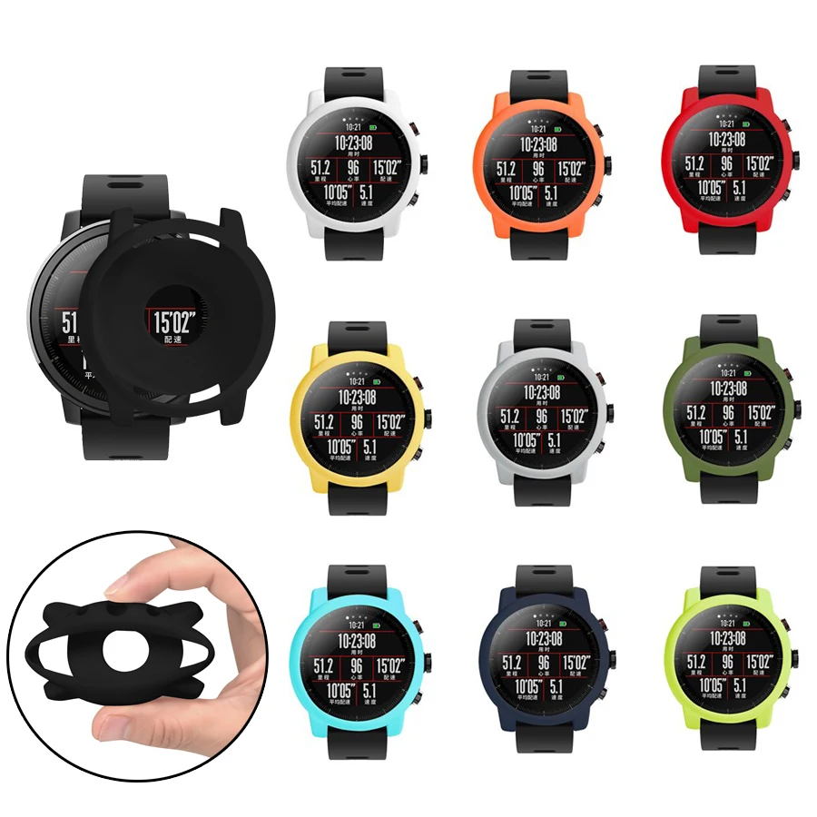 Силиконовый защитный чехол для Xiaomi Huami Amazfit Stratos 2 2S Смарт-часы корпус аксессуары |