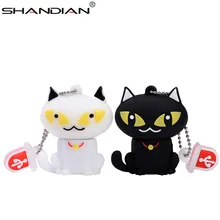 SHANDIAN USB флеш-накопитель Модель кошки флеш-накопитель прекрасная кошка флеш-карта 4 ГБ 8 ГБ 16 ГБ 32 ГБ 64 ГБ Флешка USB флешка полная емкость