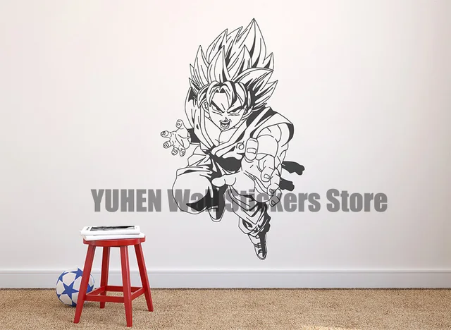 Saiyan Wall Stickers Anime Cartoon Dragon Ball Characters Saiyan Wall Stickers Anime Cartoon Dragon Ball Characters Boys S Bedroom Vinyl Removable Wallpapers