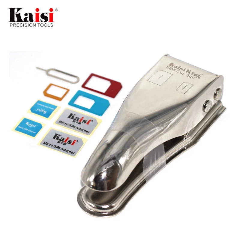 Kaisi Unviersal Dual Micro Sim Cutter 2 in 1 Micro Sim Cut Tool Nano Card Cutter For iPhone X 8 8Plus For Sansung Smartphone Kaisi Unviersal Dual Micro Sim Cutter 2 in 1 Micro Sim Cut Tool Nano Card Cutter For iPhone X 8 8Plus For Sansung Smartphone