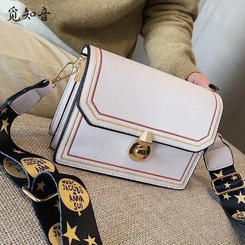 

Luxury Handbag 2019 Fashion New Square Bag High Quality Pu Leather Women's Designer Handbag Lock Chain Shoulder Messenger Bags