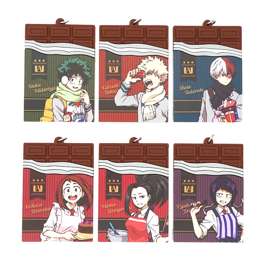 Мой герой Академия Аниме Boku без героев Deku Midoriya Bakugo Shoto Uraraka Yaoyorozu Jirou шоколадный