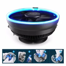 Pccooler 12 см вентилятор охлаждения процессора с светодиодный диафрагмой ШИМ тихий вентилятор гидравлический подшипник 3pin радиатор охлаждения процессора Прямая