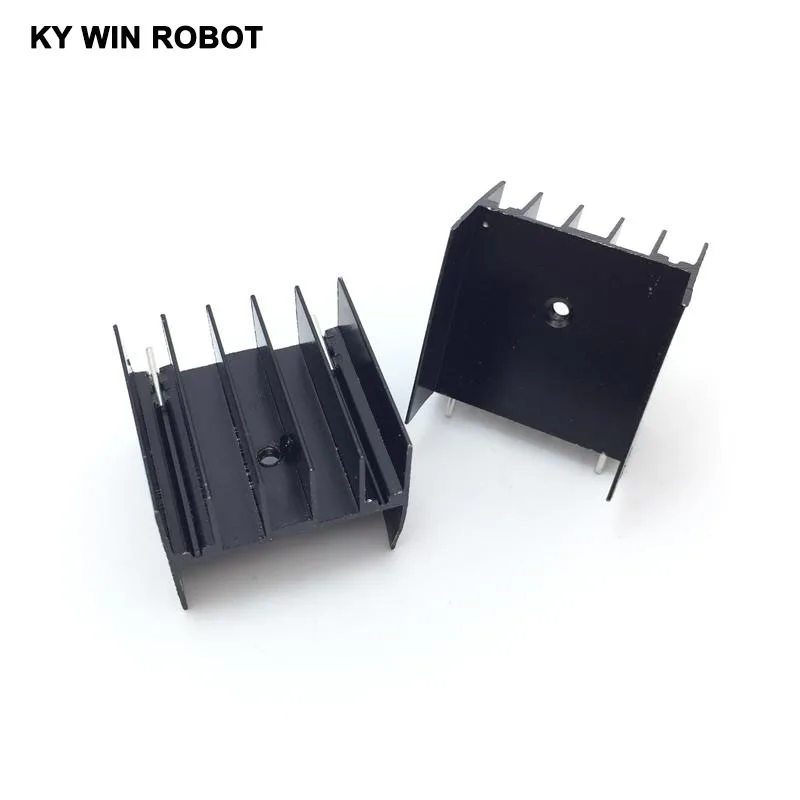 Dissipatore TO-220 50 Dissipatori Di Calore In Alluminio Nero Per Transistor TO-220 - Dimensioni 23x16x25 Mm, Perfetti Per Elettronica Dissipatore Di Calore TO-220 - Foto 14