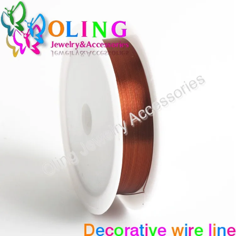 OlingArt 0.4MM 12M/Roll Wire Line Mixed Multicolor Plated Beaded Crafts  DIY Choker Bracelet Necklace Jewelry Making
