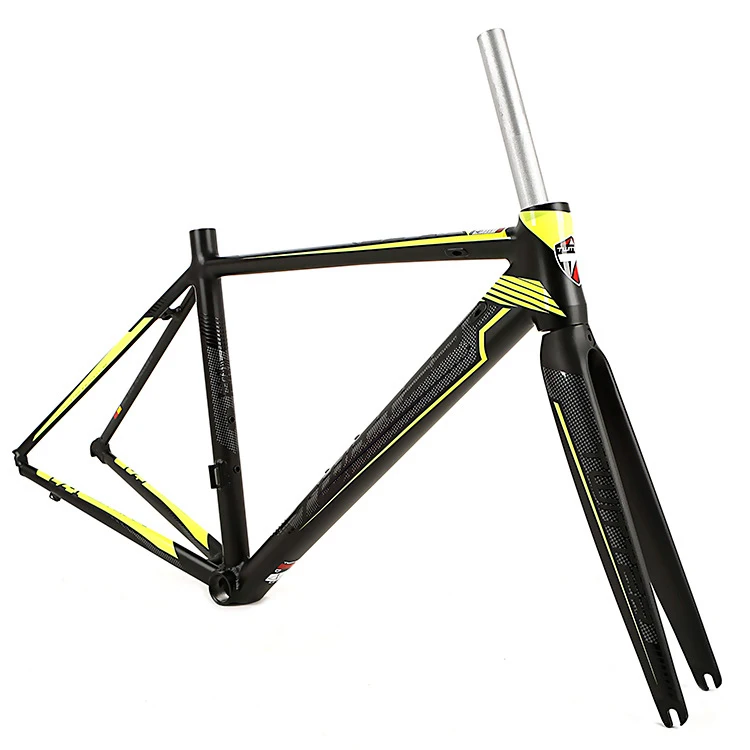 Excellent bike frame carbon road frame Aluminum alloy road frame Carbon fiber front fork routing 700C 44/46/48/50/52cm bicycle frame 4