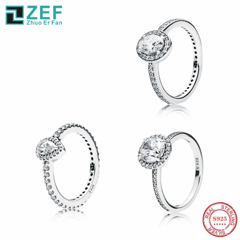 

ZEF pan 925 sterling silver ring for women,butterflies,flowers,heart shape,elegant luxury charm classic original ladies jewelry