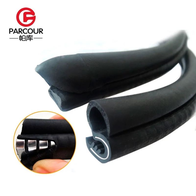  2x85cm Auto rubber seal strip noise insulation seal tirm car Front Rear Door Edge weatherstrip dust