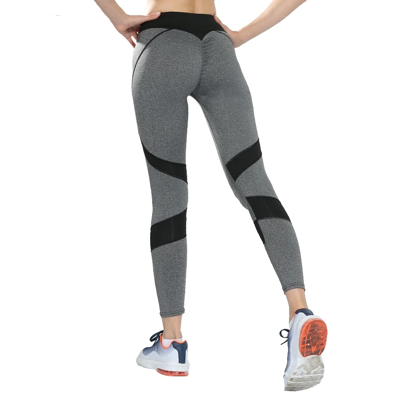 SVOKOR Sexy Leggings Women Stripe Patchwork Workout Legging Activewear Breathable Stretch Pants Women