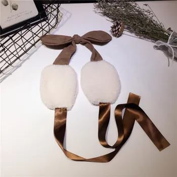 

Ribbon Winter Earmuffs Adjustable Warm Female Thickened Student Bow Earmuffs Girls Baby Gift Plush Soft Ear Muff PS-30