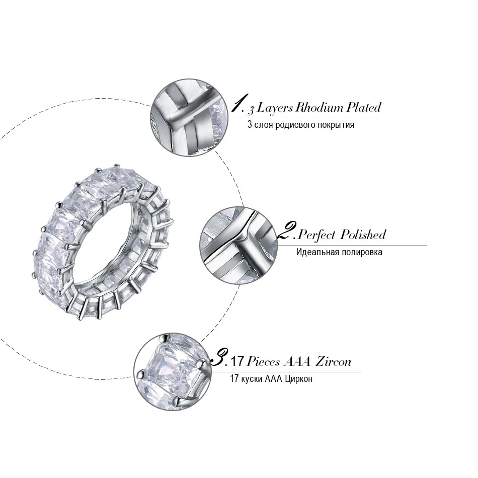 ORSA JEWELS Women Ring Engagement & Wedding Band Luxury AAA Dazzling CZ Eternity Rings Fashion Trendy Female Jewelry AOR146