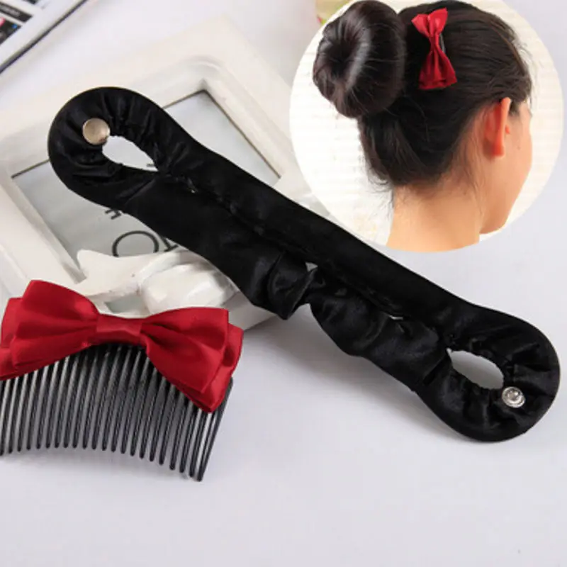 1PCS Women Girls Hair Braiding Tool Roller Magic Twist Styling Bun Maker Locks Weaves Hair Band Accessories