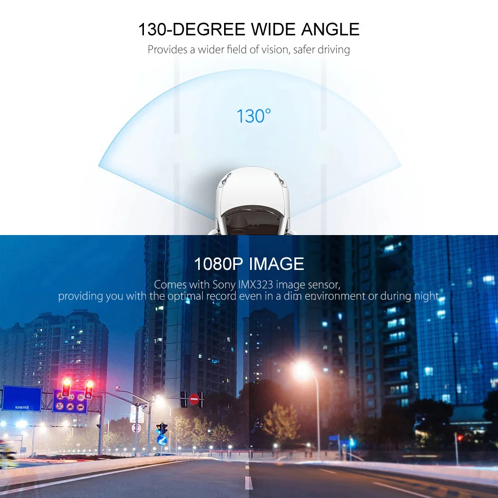 70mai Smart WiFi автомобильный видеорегистратор Россия Английский HD 1080P Автомобильный
