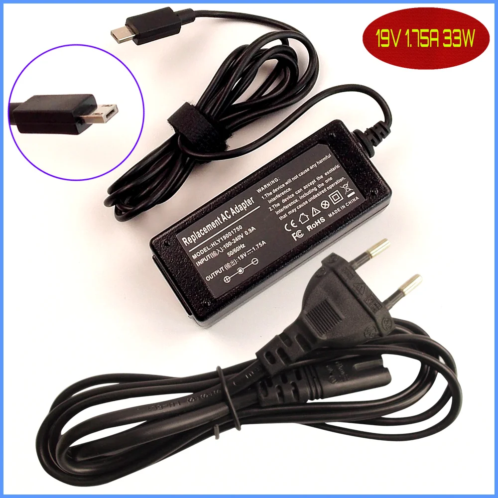 19V 1.75A Laptop Ac Adapter Charger POWER SUPPLY Cord For ASUS VivoBook